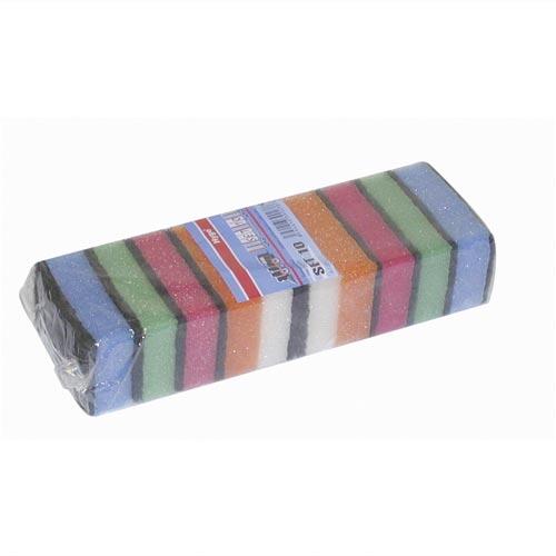 houbička na nádobí 8x4,5x2,5cm (10ks) 1223 mix barev 0.04Kg MAT MAXMIX Sklad14 283161