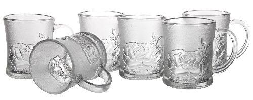 hrnek 250ml ROSALIA skleněný (6ks) 1.83 Kg MTA MAXMIX Sklad14 368521