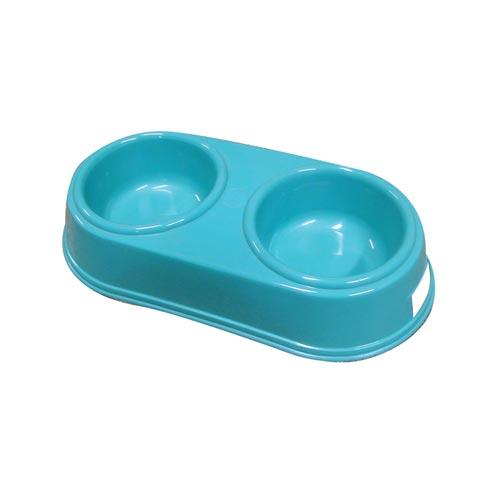 miska pro psa dvojitá 26,5x12,5cm PH mix barev 0.1 Kg MTA MAXMIX Sklad14 332271