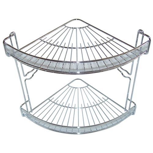 polička rohová 2 patra 22x22x27cm Cr  2262 0.84 Kg MTA MAXMIX Sklad14 332721