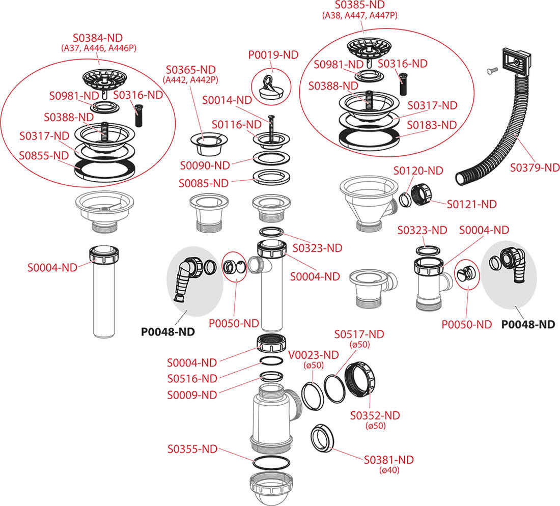 sifon dřez nerez mř. 50/40 A441 0.28 Kg MTA MAXMIX Sklad14 939072