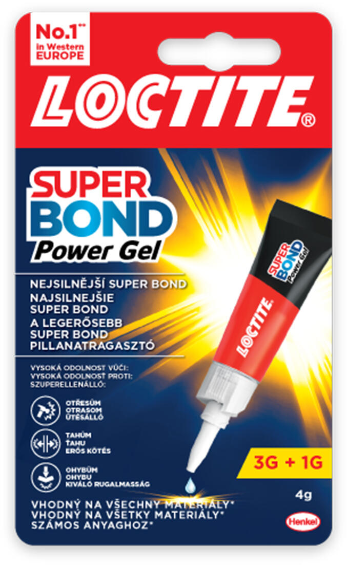 lepidlo vteřinové 4g gel SUPER BOND POWER 0.01Kg MAT MAXMIX Sklad14 507345
