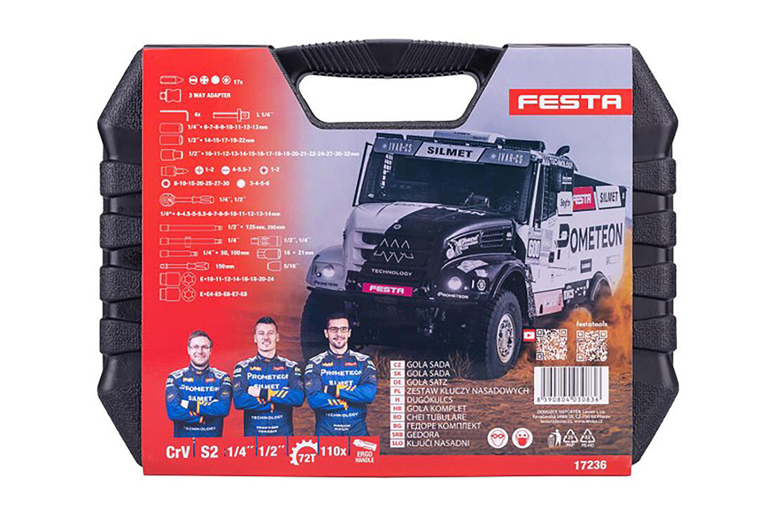 sada 1/4", 1/2" 108díl.  FESTA 6.22 Kg MTA MAXMIX Sklad14 463033 8590804030836