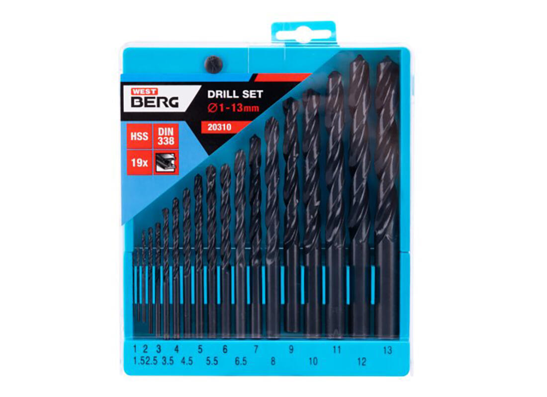 vrták do kovu sada HSS 1,0-13,0mm 19díl. 0.55 Kg MTA MAXMIX Sklad14 463118