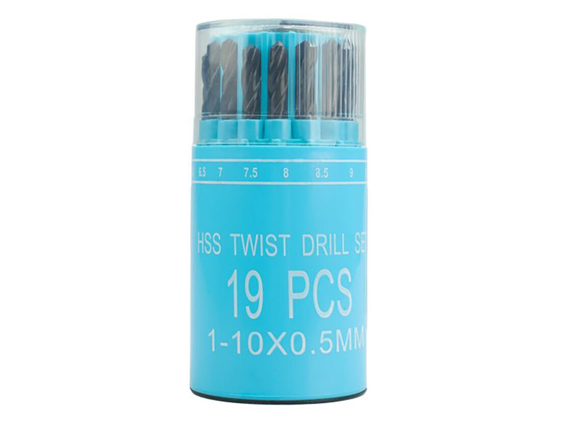 vrták do kovu sada HSS 1,0-10,0mm 19díl. válec 0.42 Kg MTA MAXMIX Sklad14 463119