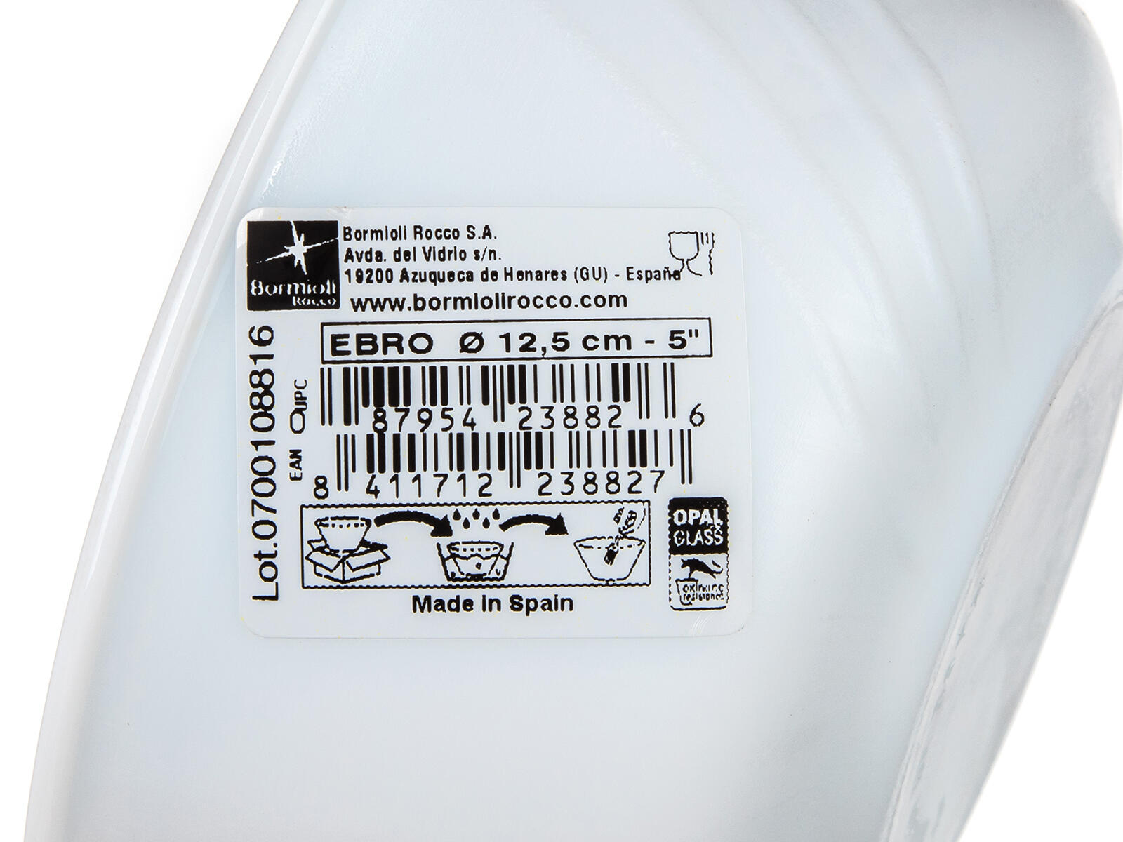 miska 12,5cm EBRO skleněná BÍ