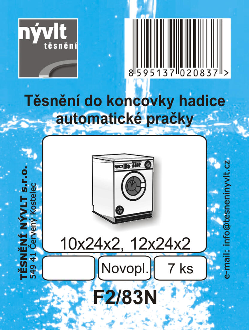 těsnění hadic pračka+myčka  F2/83N (7ks) 0.01 Kg MTA MAXMIX Sklad14 606028