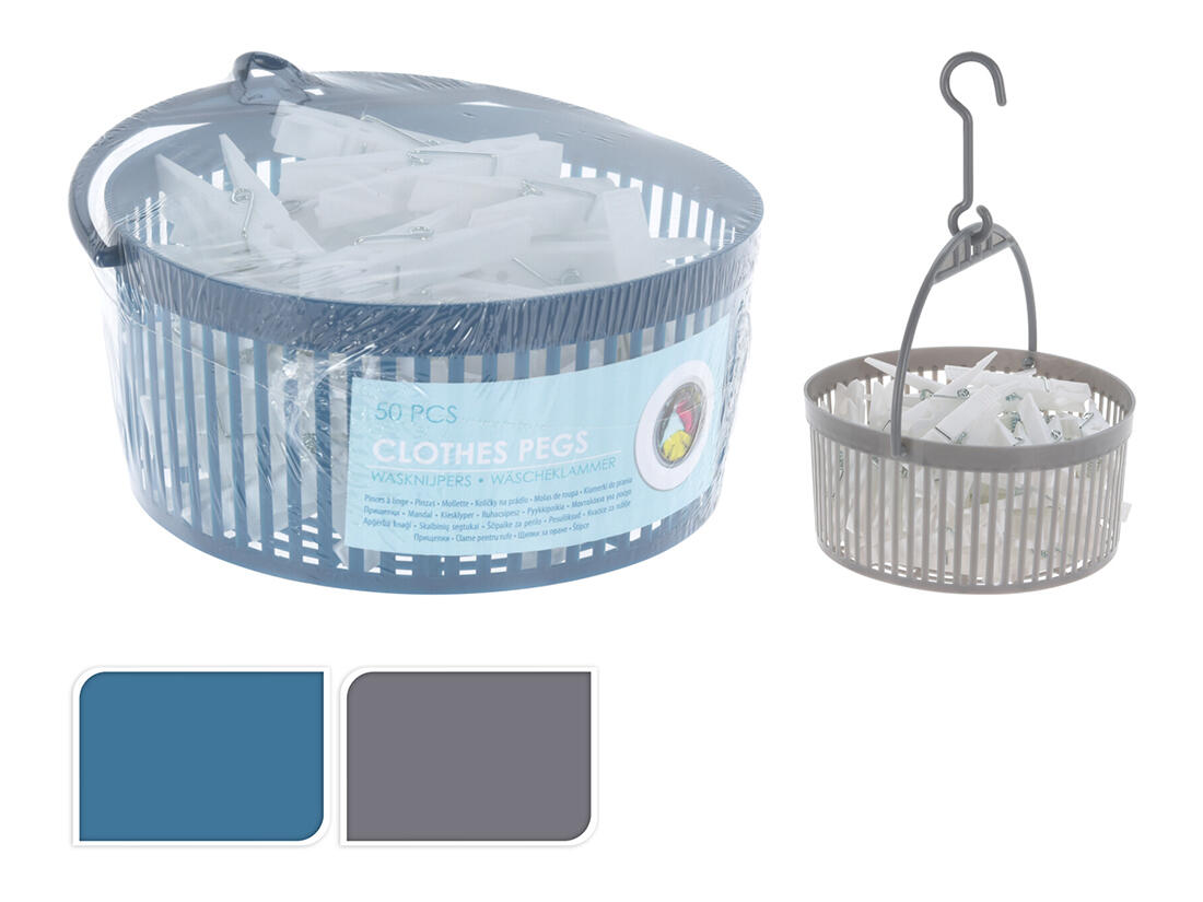 kolíčky na prádlo PH mix barev  (50ks) v košíčku kul.PH 0.8 Kg MAXMIX Sklad14 280928 121