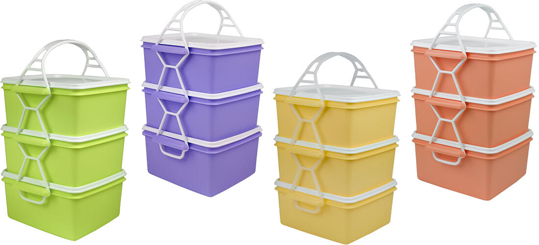 jídlonosič 3x1,2l hranatý 17x15x18,5cm PH mix barev 0.47 Kg MTA MAXMIX Sklad14 311680