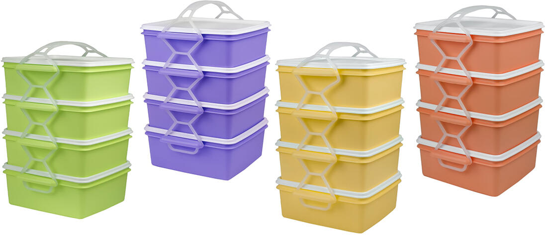 jídlonosič 4x1,2l hranatý 17x15x25cm PH mix barev 0.62 Kg MTA MAXMIX Sklad14 311685