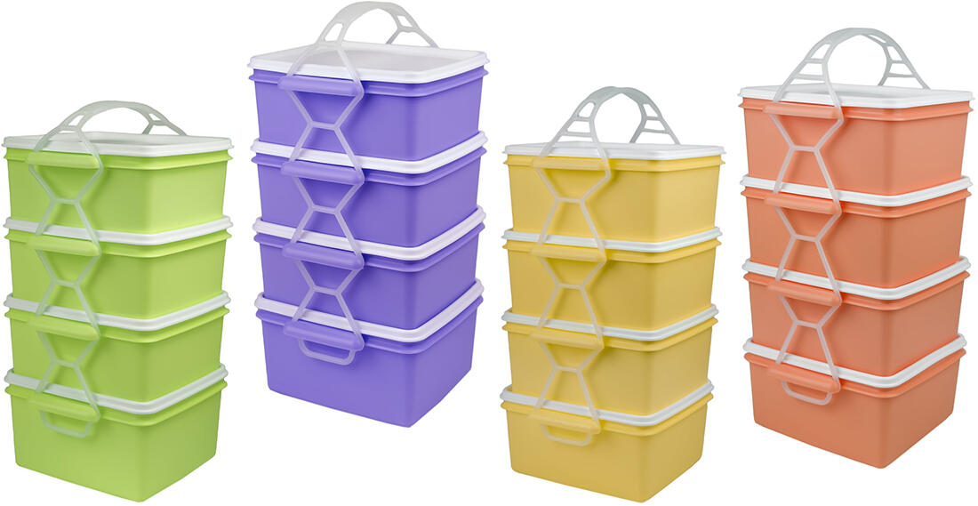 jídlonosič 4x1,2l hranatý 17x15x25cm PH mix barev 0.62 Kg MTA MAXMIX Sklad14 311685