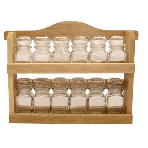 polička dřevěná s kořenkami 150ml skl. (12ks) 3.9 Kg MTA MAXMIX Sklad14 240362