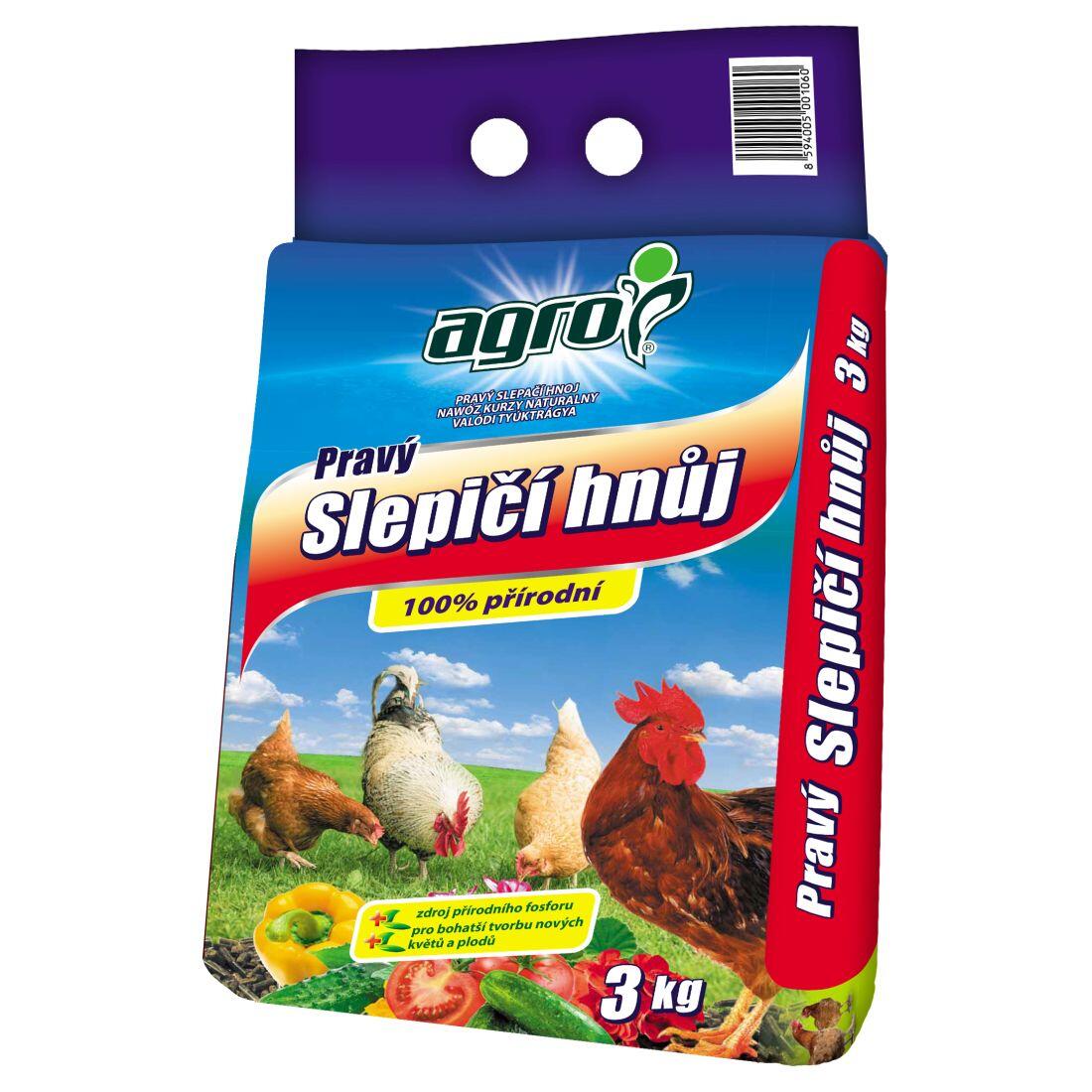 hnůj pravý slepičí 3kg AGRO 3.01 Kg MTA MAXMIX Sklad14 912217