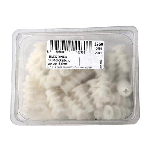 hmoždinka do sádrokartonu plast. 2260 (50ks) plast.obal 0.06 Kg MTA MAXMIX Sklad14 456603