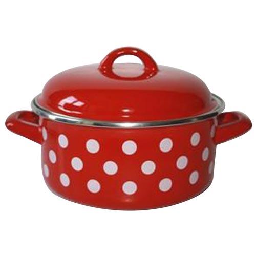 kastrol + poklice pr.24cm 4,8l PUNTÍK ČRV
