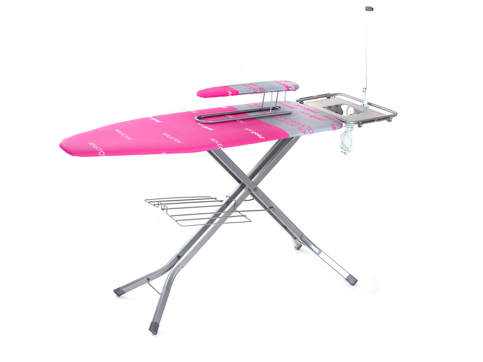 prkno žehlicí PROFESSIONAL 130x48cm BA/kov, se zásuvkou, rukávník