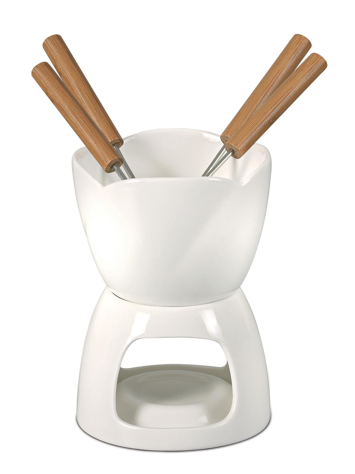 fondue na čokoládu COLLEZIONE BIANCA sada 6díl. keramická 0.62 Kg MTA MAXMIX Sklad14 268257