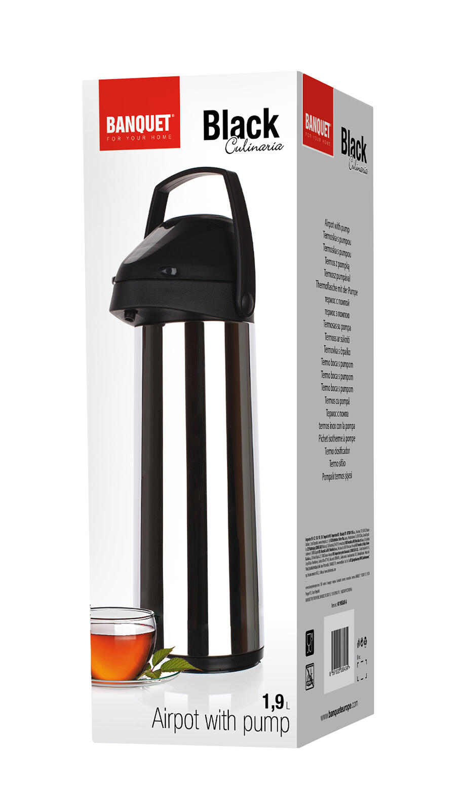 termoska s pumpičkou 1,9l sklo/nerez ČER 1.05 Kg MTA MAXMIX Sklad14 268099