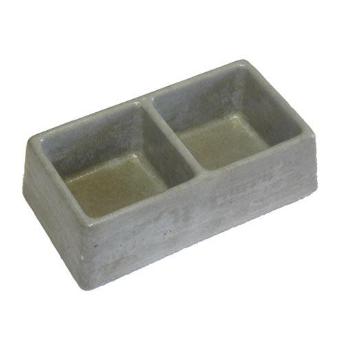 miska dvoumiska čtverce 245x135x75mm beton   (86) 2.9Kg MAT MAXMIX Sklad14 446121
