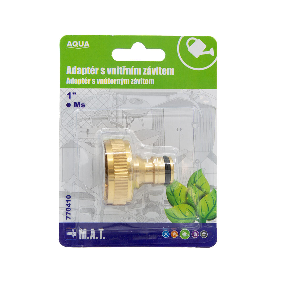 adaptér s vnitřním závitem 1" Ms  AQUA 0.05 Kg MTA MAXMIX Sklad14 770410