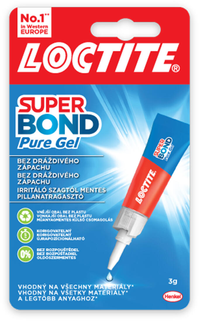 lepidlo vteřinové 3g gel SUPER BOND PURE 0.01 Kg MAXMIX Sklad14 507298 16