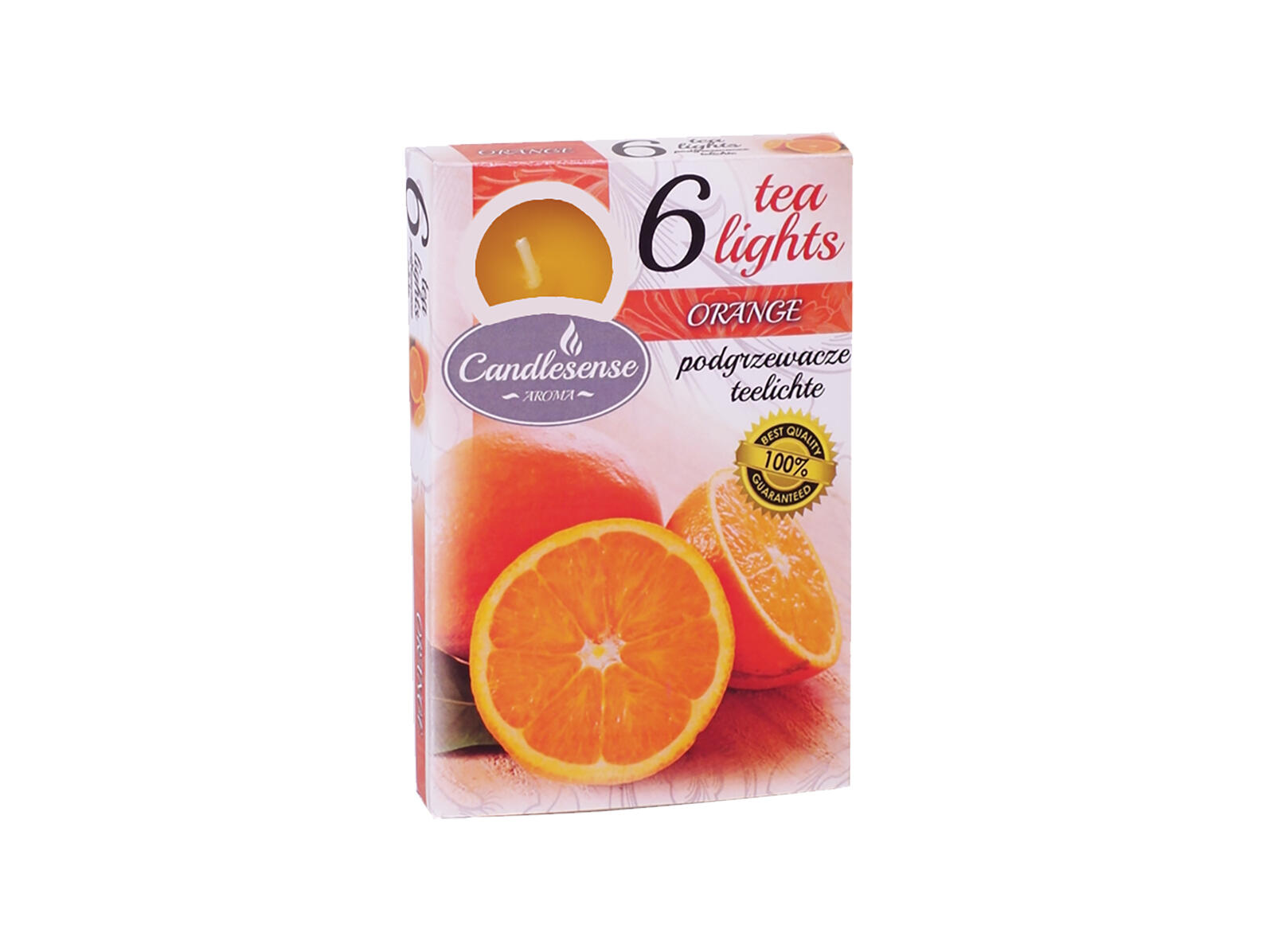 svíčka čajová vonná POMERANČ (6ks) (hoří 6x3-4hod) 0.07 Kg MTA MAXMIX Sklad14 665796