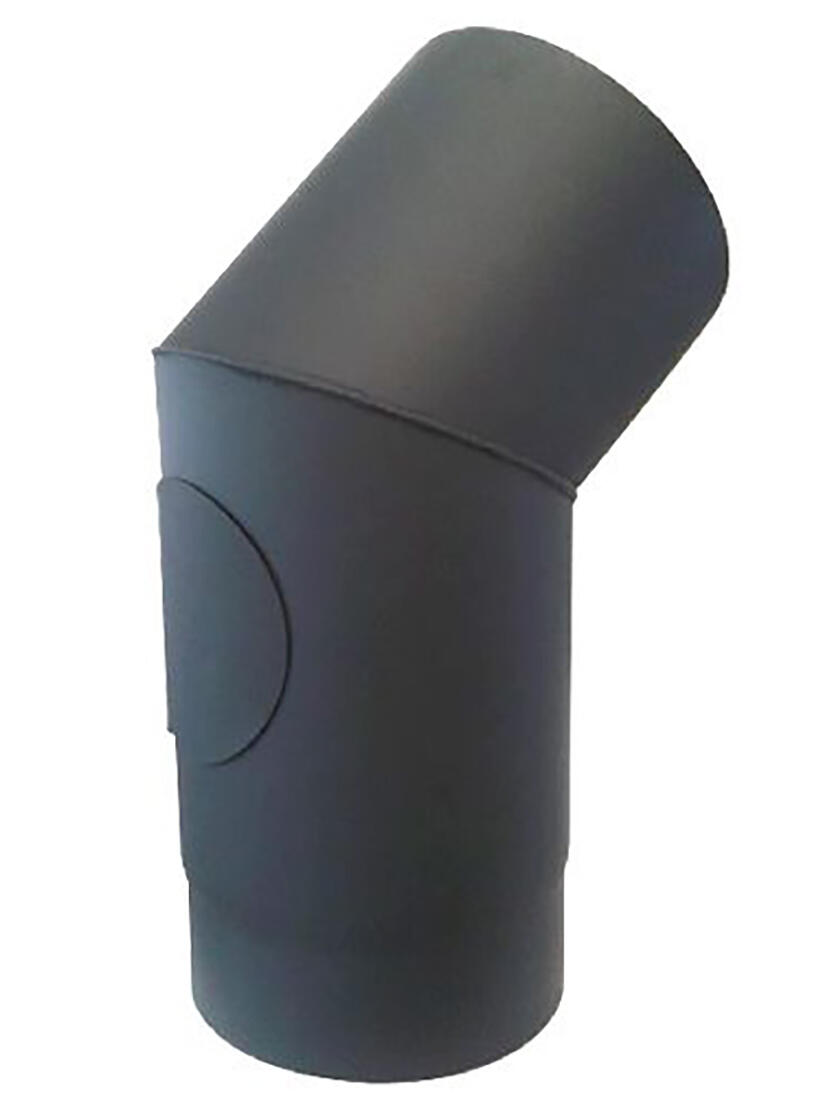 koleno kouřové s otv.160mm/45st.t.1,5mm ČER 2.45Kg MAT MAXMIX Sklad14 654397