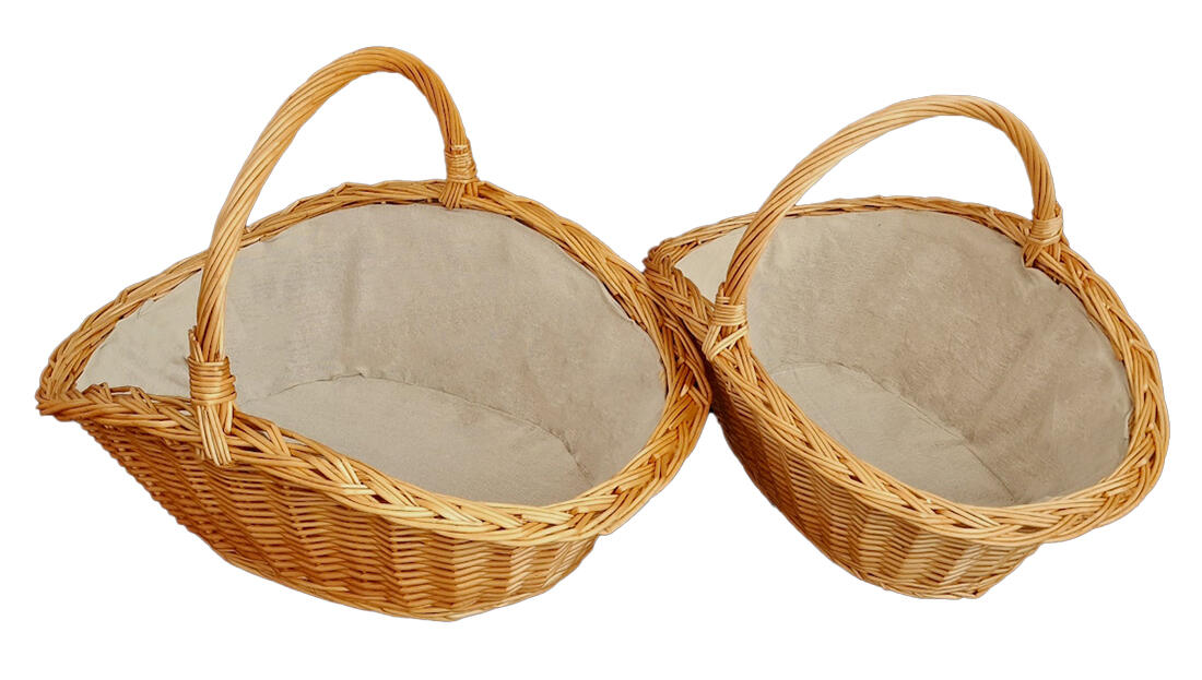 koš krbový POVROZKOVÝ světlý(obšitý jutou) set 58x35x37,65x42x40cm 3 Kg MAXMIX S