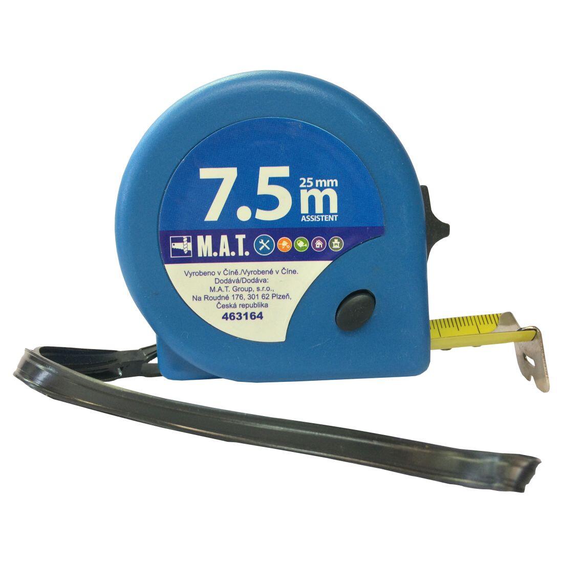 metr stáčecí  7.5m/25mm ASSISTENT 0.33Kg MAT MAXMIX Sklad14 463164