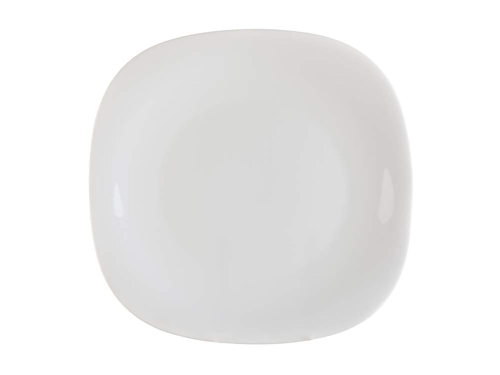 talíř mělký skleněný PARMA 27x27cm BÍ 0.5 Kg MTA MAXMIX Sklad14 368242