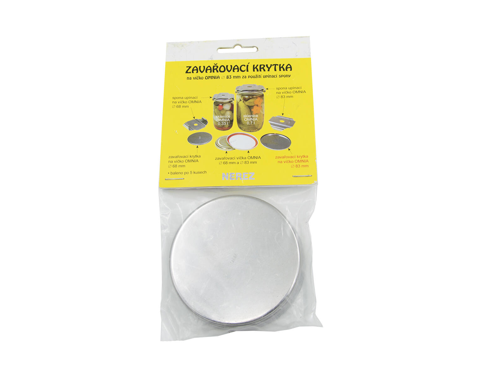 krytka zavařovací na víčko OMNIA 83 (5ks) nerez 0.12 Kg MTA MAXMIX Sklad14 243432