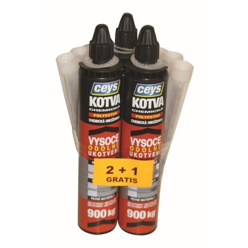 kotva montážní chemická 300ml POLYESTER 2+1 GRATIS 1.1 Kg MTA MAXMIX Sklad14 505995