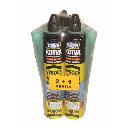 kotva montážní chemická 300ml VINYLESTER 2+1 GRATIS 1.1 Kg MTA MAXMIX Sklad14 505996