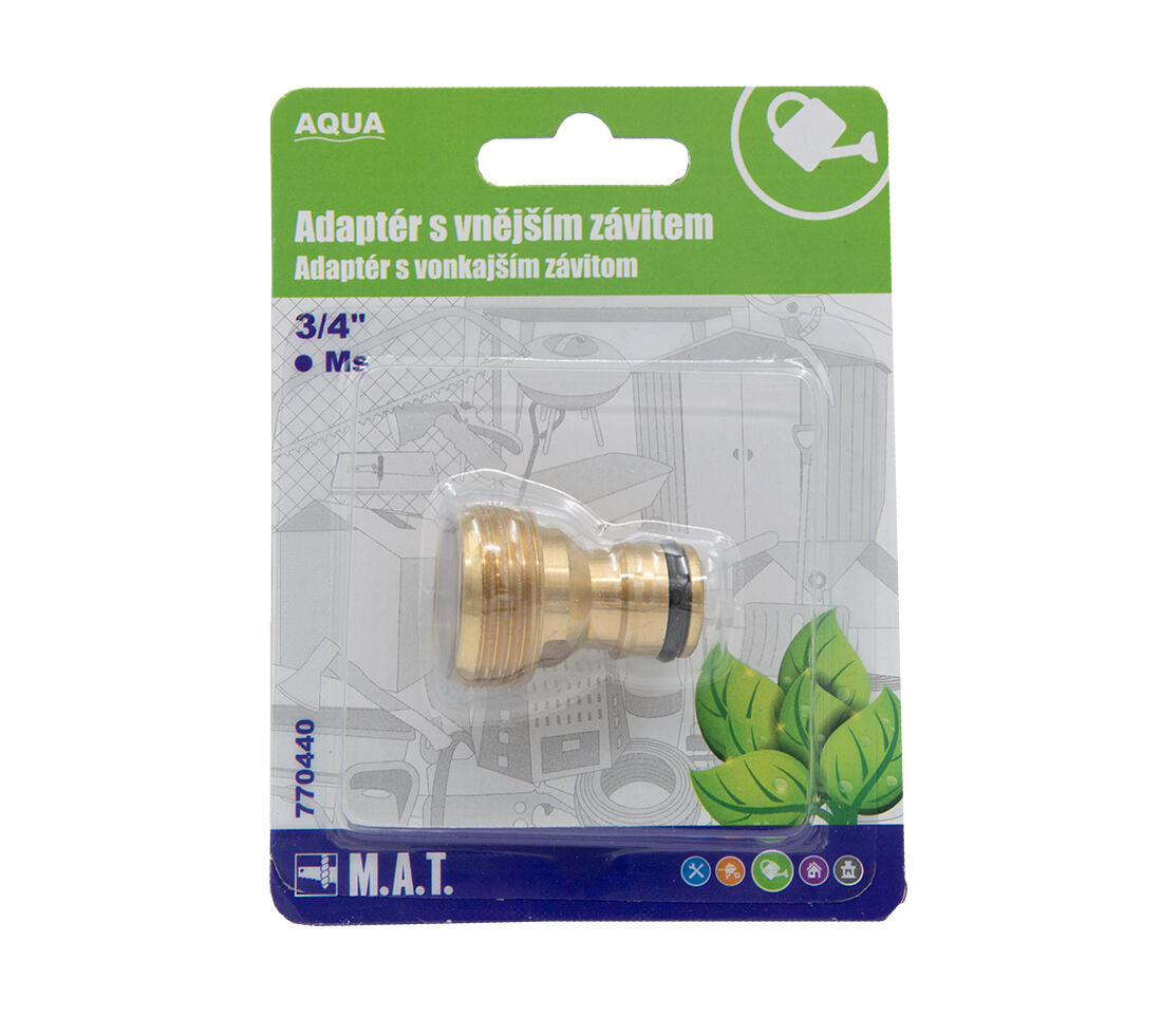 adaptér s vnějším závitem 3/4" Ms  AQUA 0.03 Kg MTA MAXMIX Sklad14 770440
