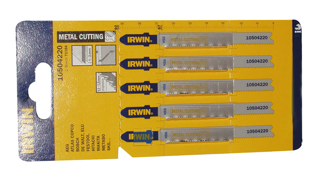 list pil.přím. sada HSS-T118A  92 kov (5ks)  IRWIN 0.03 Kg MTA MAXMIX Sklad14 471442