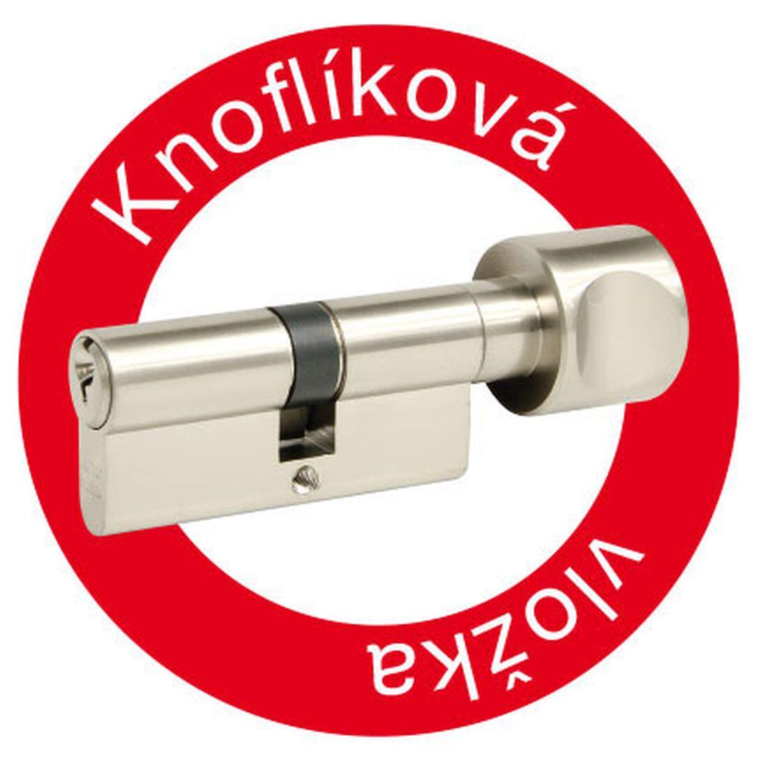 vložka cylindrická 30+35 s knoflíkem 6kl. Ni, 3.třída bezp.RICHTER 0.41 Kg MTA MAXMIX Sklad14 495002