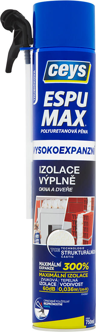 pěna montážní 750ml vysokoexpanzní CEYS 0.88 Kg MAXMIX Sklad14 505802 49