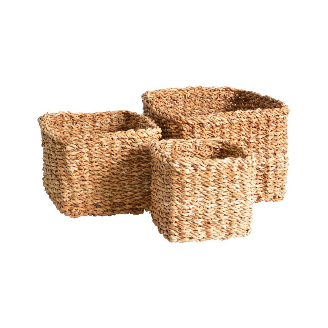 košík hranatý vysoký střední 22x22x17cm mořská tráva 0.36 Kg MTA MAXMIX Sklad14 399811