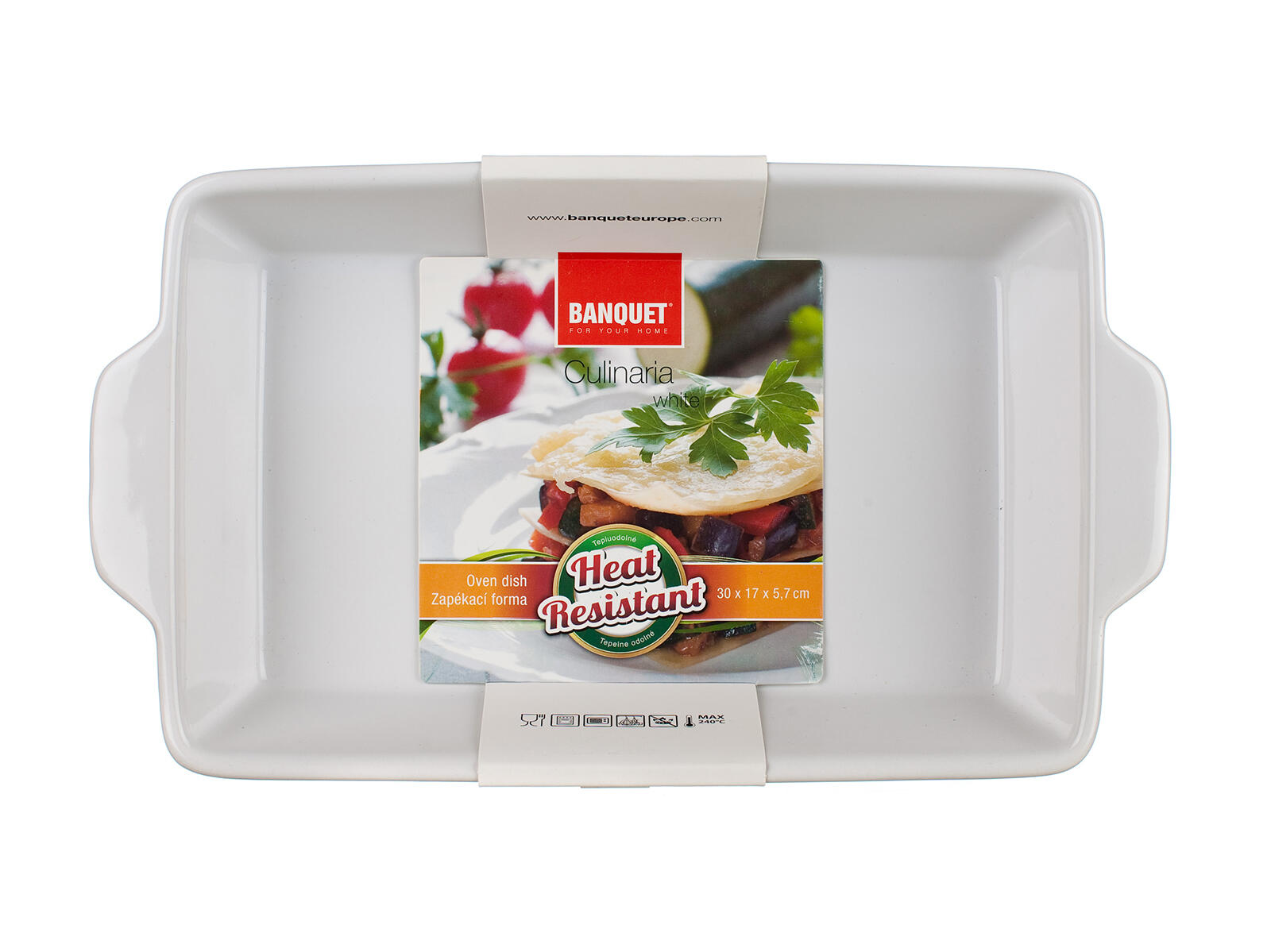 forma zapékací obdél. 30x17cm CULINARIA keramická BÍ 1.27 Kg MTA MAXMIX Sklad14 325597