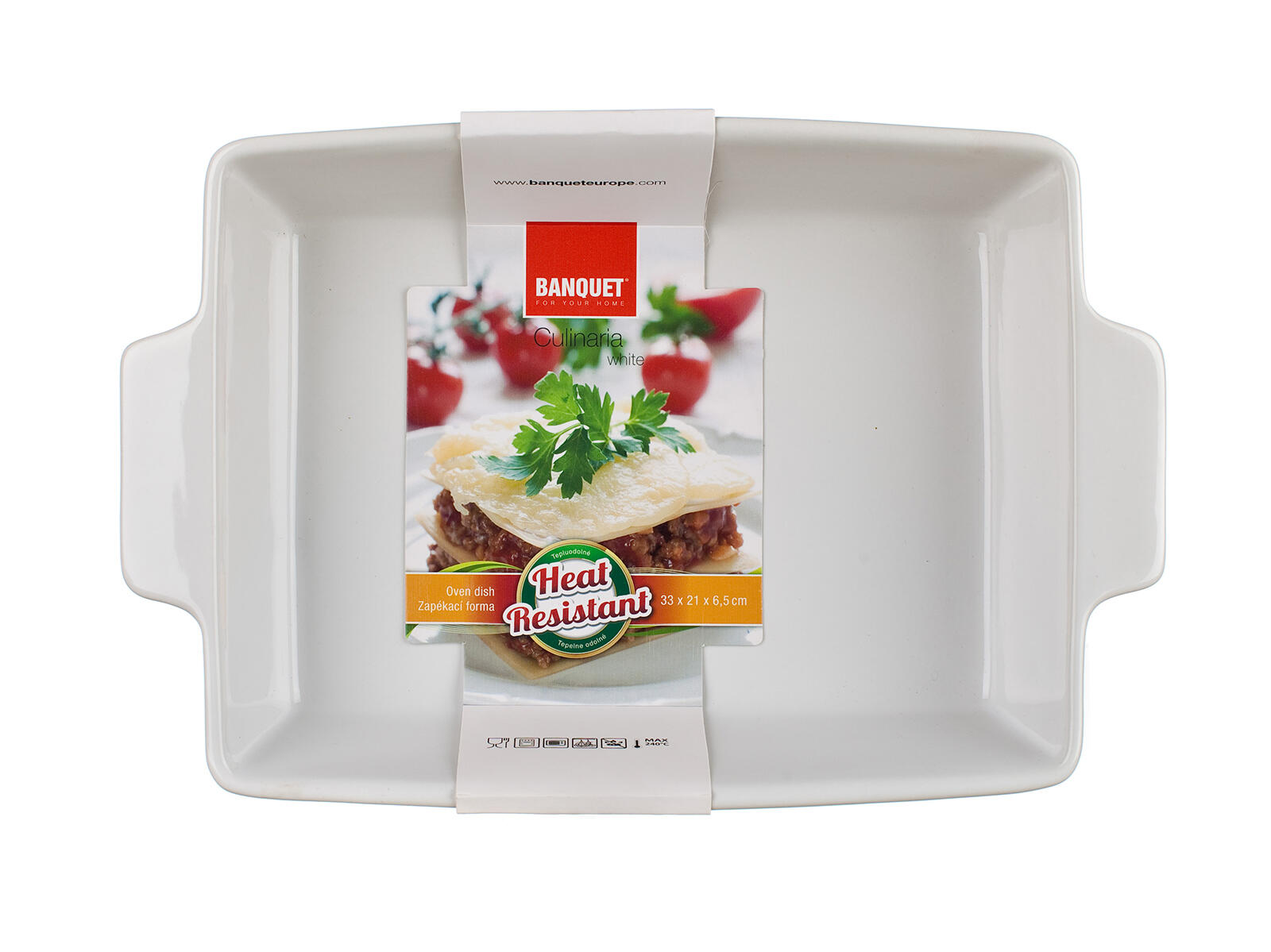 forma zapékací obdél. 33x21cm CULINARIA keramická BÍ 1.52 Kg MTA MAXMIX Sklad14 325598