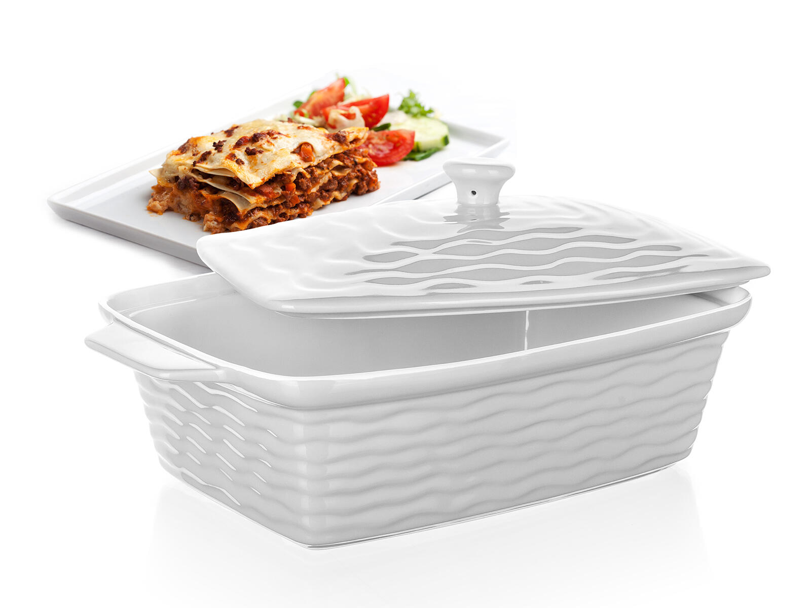 forma zapékací obdél. 28x18cm CULINARIA s víkem keramická BÍ 1.82 Kg MTA MAXMIX Sklad14 325603