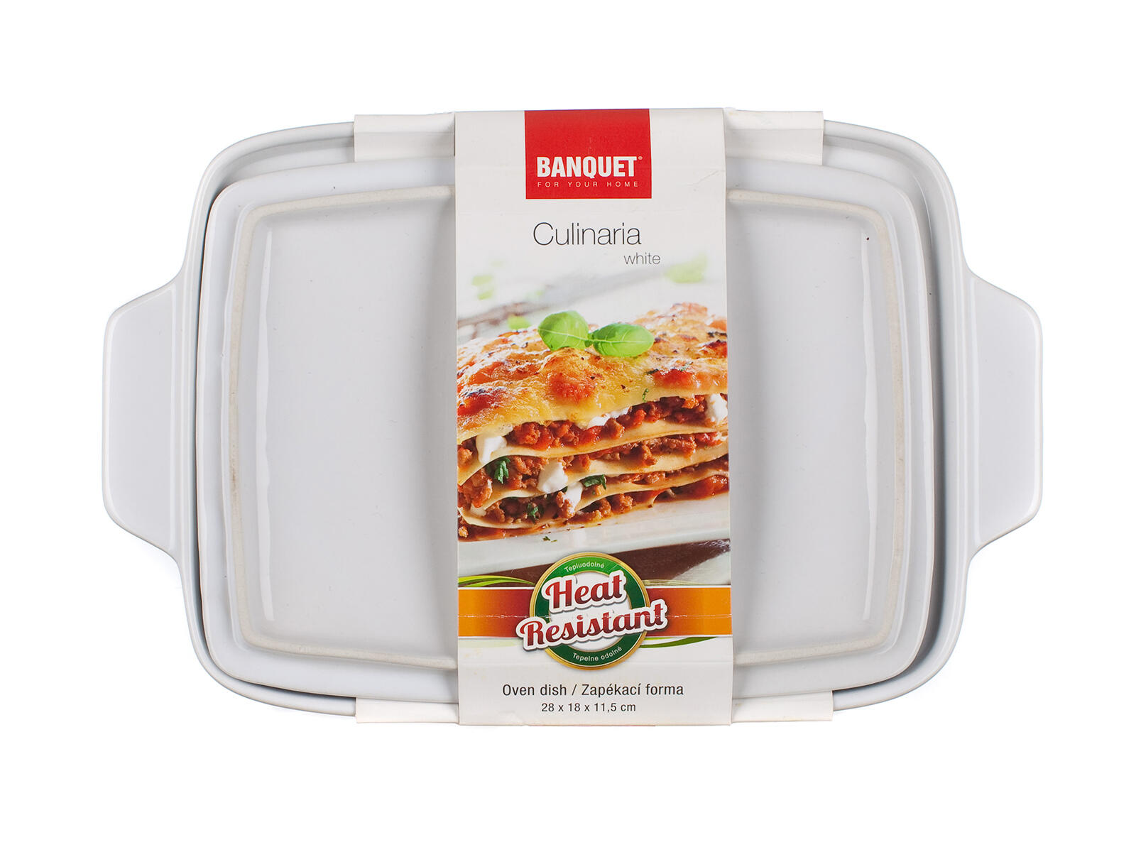 forma zapékací obdél. 28x18cm CULINARIA s víkem keramická BÍ 1.82 Kg MTA MAXMIX Sklad14 325603