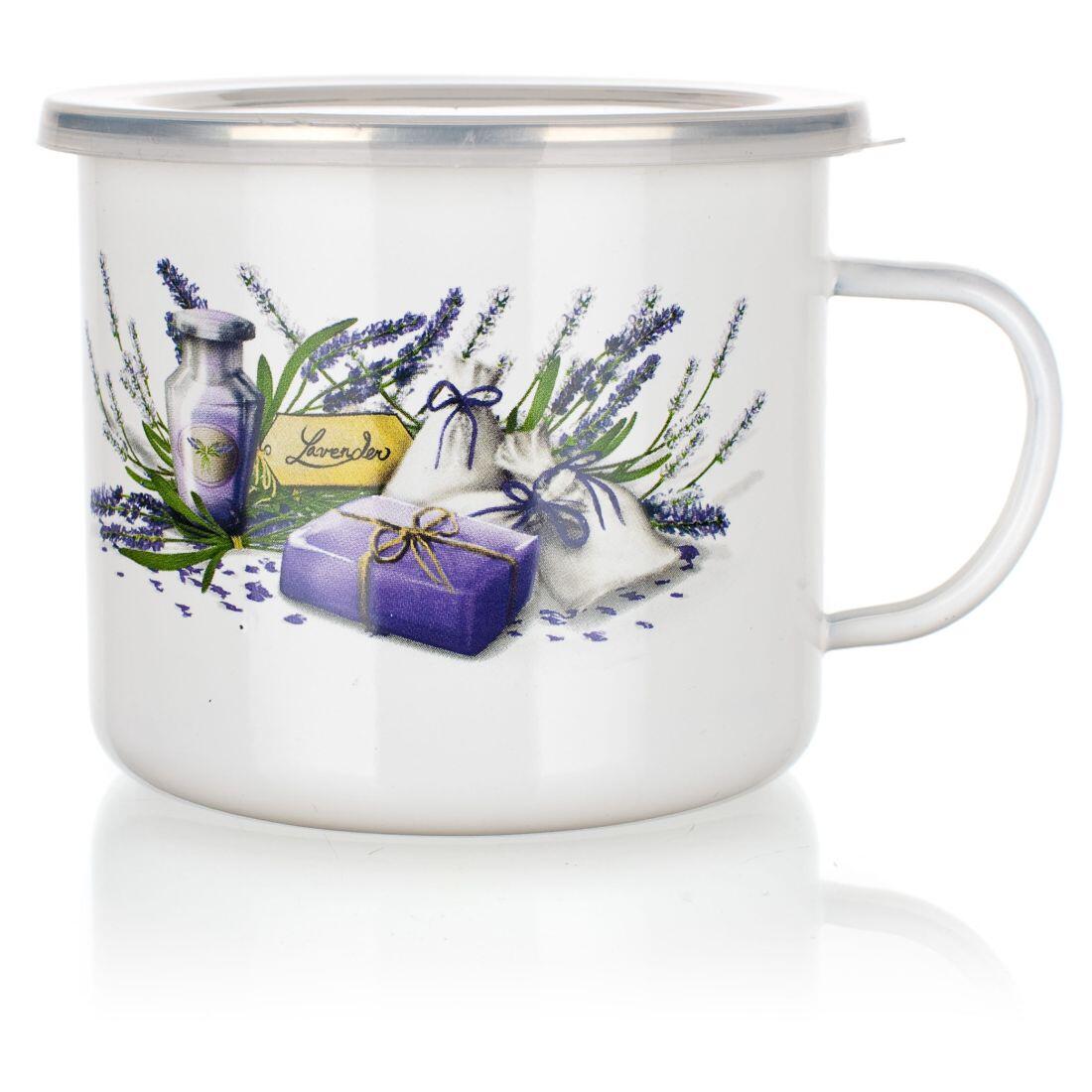 hrnek smalt. pr.12cm 0,9l LAVENDER + PH víko 0.18 Kg MTA MAXMIX Sklad14 325801