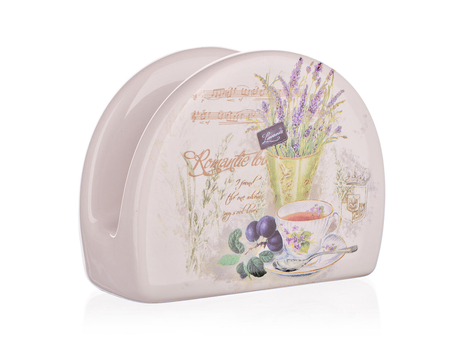 stojánek na ubrousky 10x8cm LAVENDER keramický 0.23 Kg MTA MAXMIX Sklad14 325811