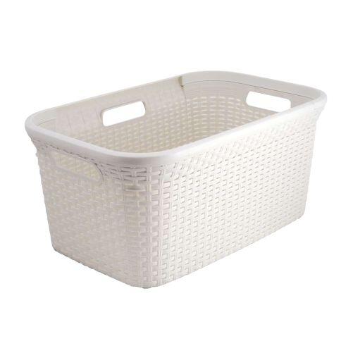 koš na čisté prádlo RATTAN 60x40x24cm PH KRÉM 1.35Kg MAT MAXMIX Sklad14 270008