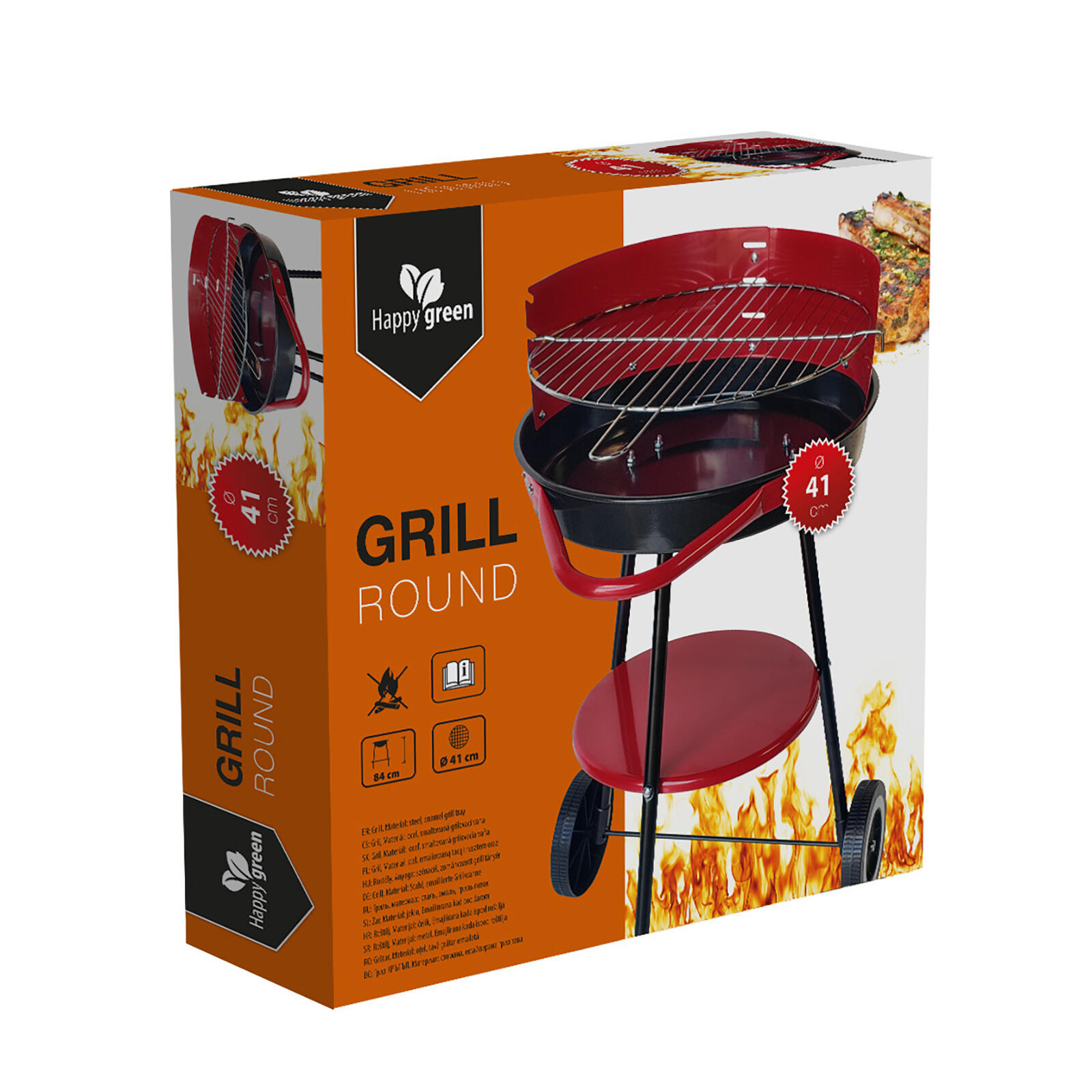 gril ROUND pr.41cm, výška 84cm ČRV/ČER 2.84 Kg MTA MAXMIX Sklad14 150175