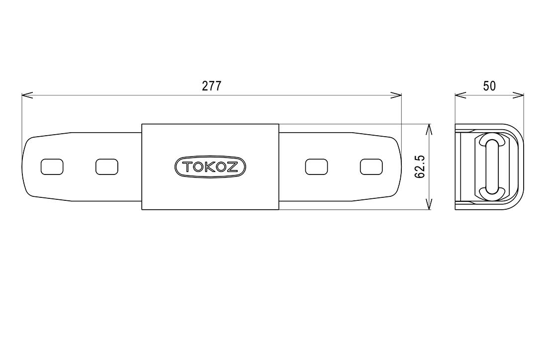 závora uzamykatelná TOKOZ UZ 240 1.52 Kg MTA MAXMIX Sklad14 478881