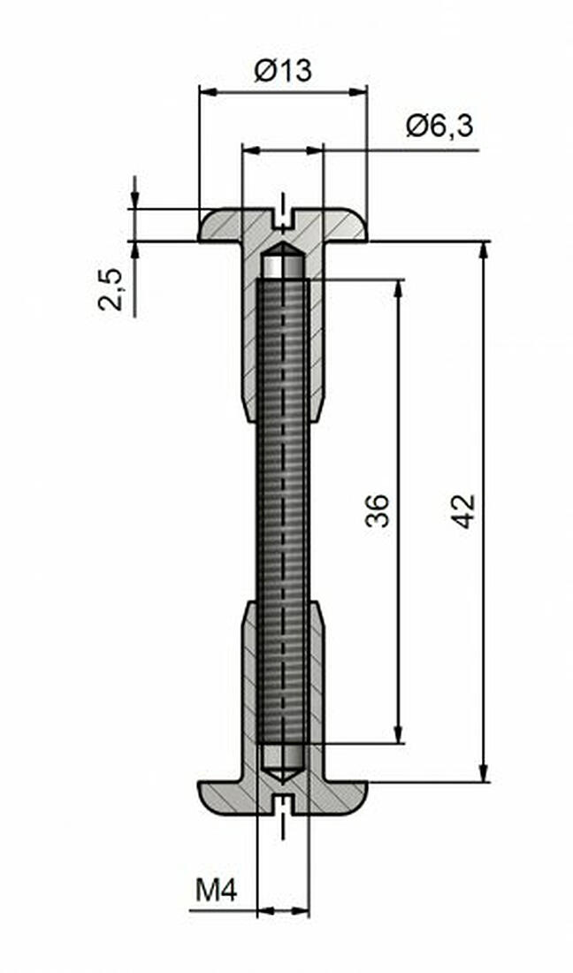 kování spojovací 42mm Zn             (50ks) 0.61 Kg MTA MAXMIX Sklad14 479031