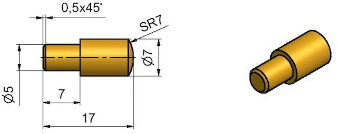 podpěra čípková 7/5 Ms           (250ks) 1.05 Kg MTA MAXMIX Sklad14 479081