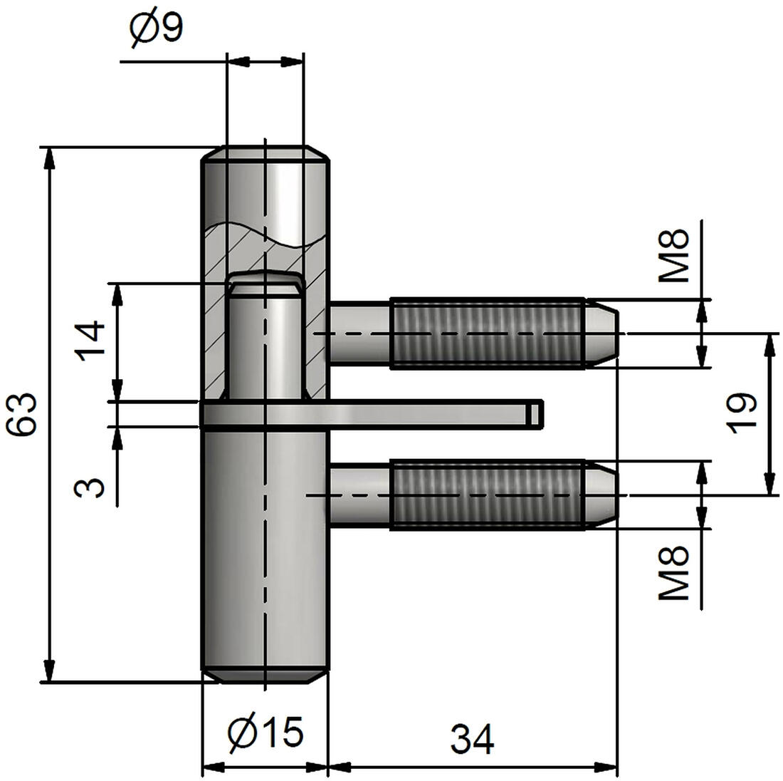 závěs okenní  60mm zašr.hřeb  Zn MO   (50ks) 5.31 Kg MTA MAXMIX Sklad14 479391